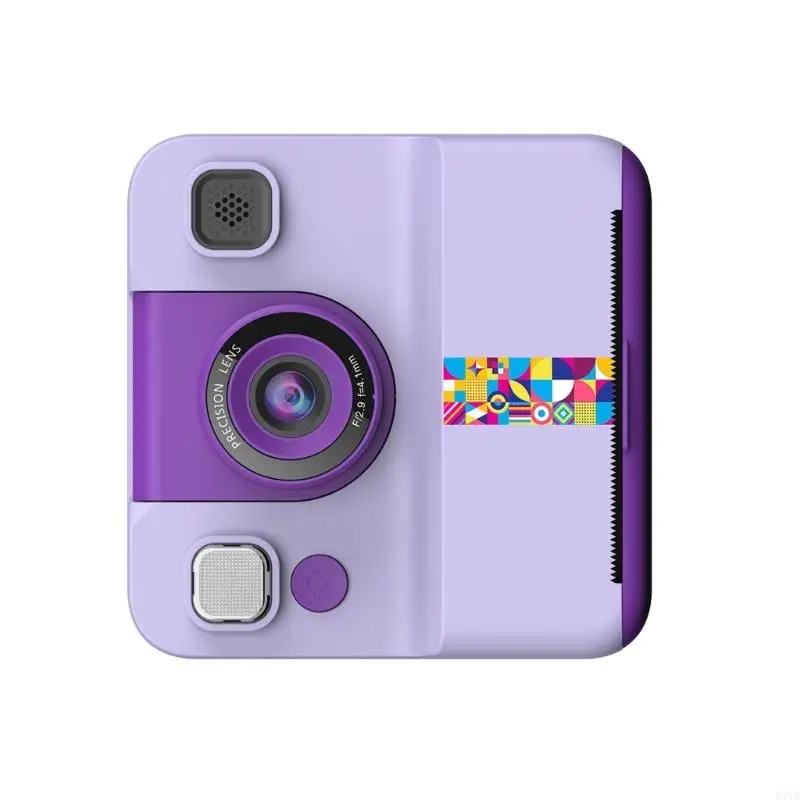 D7YD Fun Kids Camera Drukarka kolorowa 2400 W Pixel obiektyw wbudowany w gry puzzle