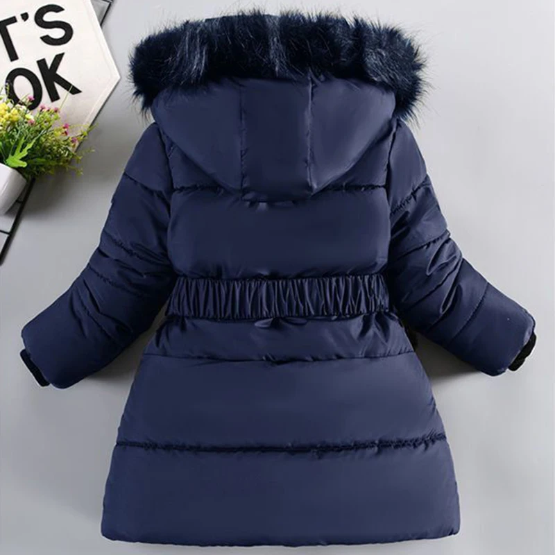 Autumn Winter Girls Jacket Keep Warm Hooded Windproof Outerwear Birthday Christmas Girls Coat 4 5 6 7 8 9 10 Years Kids Clothes