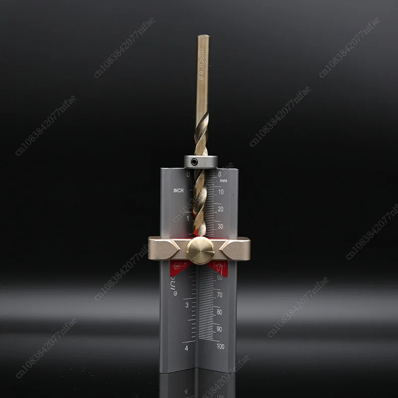 Drill Depth Gauge Drill Stop Measure Drill Point Angle Gauge Grinding Gage and Table Saw Height Gauge High Precision Measurer