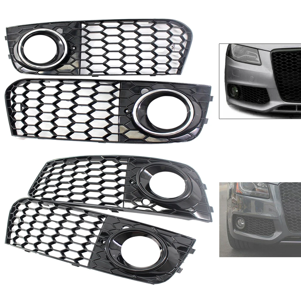 

Car Bumper Fog Light Grille Grill Cover for Audi A4 B8 RS4 8KD807682 Premium