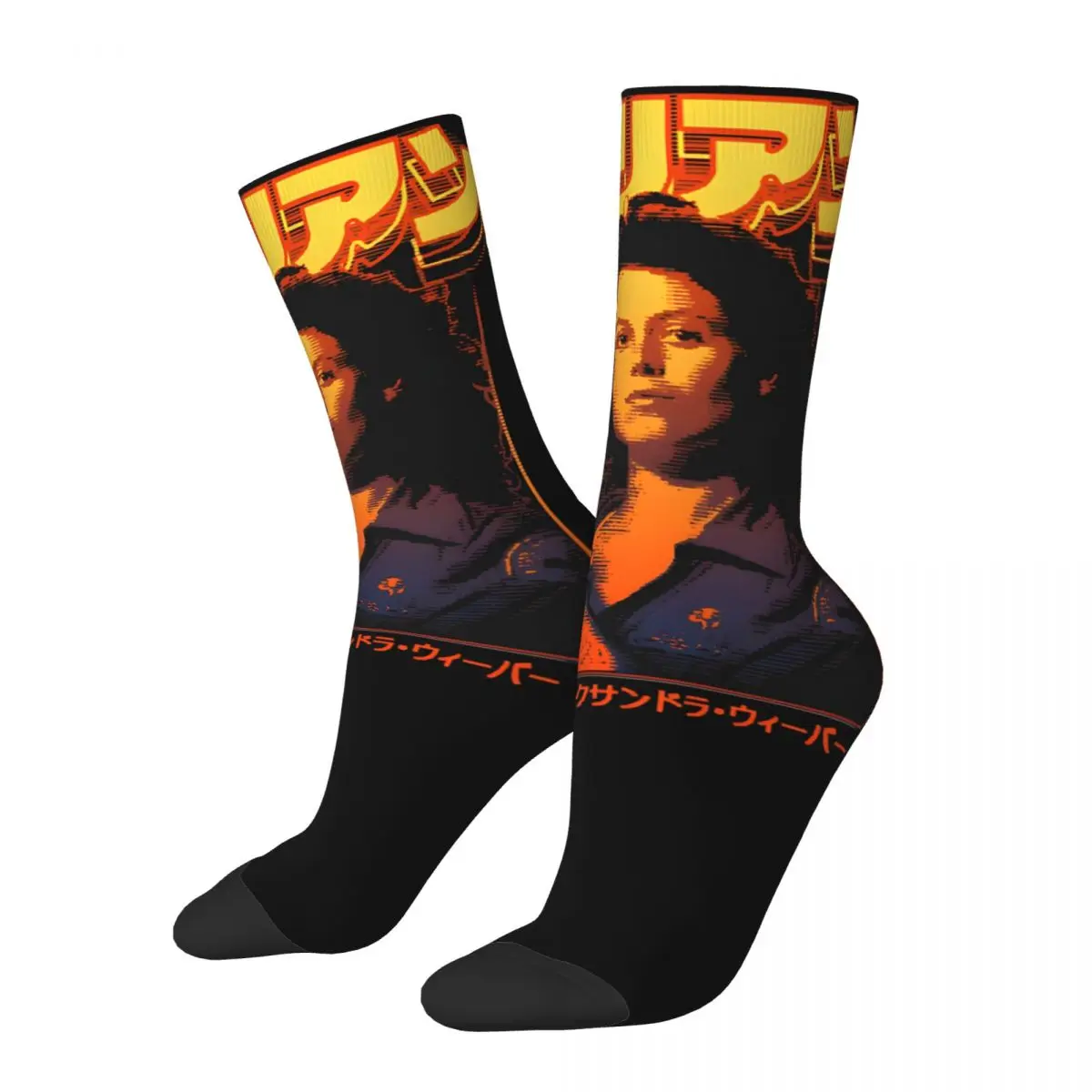 Hip Hop Vintage Alien Ellen Ripley Crazy Men's compression Socks Unisex Ellen Ripley Harajuku Seamless Printed Funny Novelty