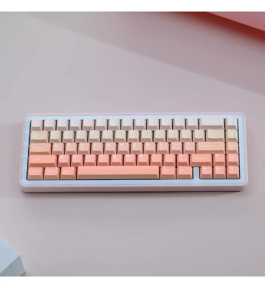Keycap personality sublimation process suitable for a variety of mechanical keyboards blush keycap 151 keys PBT material