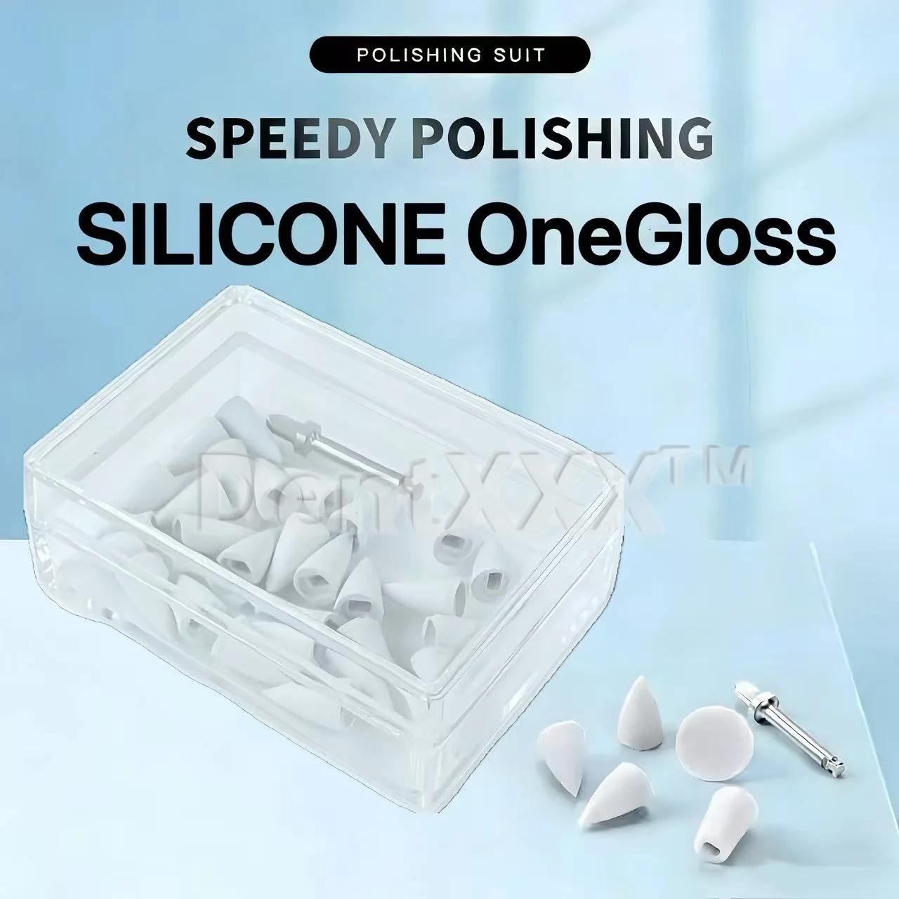 Silicone Polishing Kit Composite Resin Speedy Polishing Ca 2.35mm, 3 Different Shapes Cup / Inverted Cone/Point