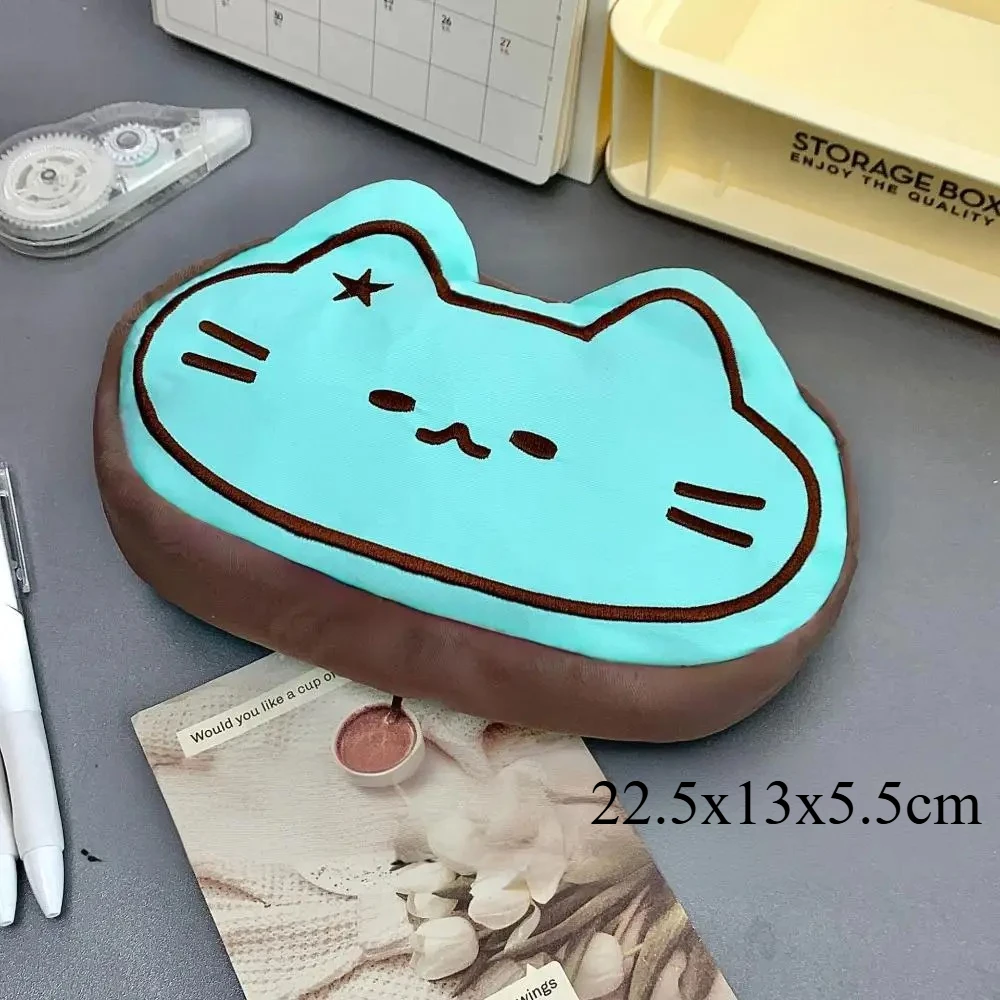 

New Cat Pen Bag Student Large Capacity Ins Pen Box High Beauty Stationery Storage Bag Luo Cat Cute Makeup Bag
