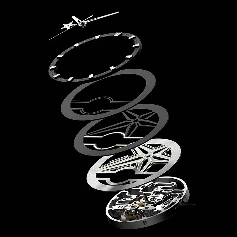 Nuevos Relojes mecánicos Tourbillon esqueleto para Hombre, correa de acero inoxidable a la moda, reloj deportivo automático hueco, Relojes para Hombre