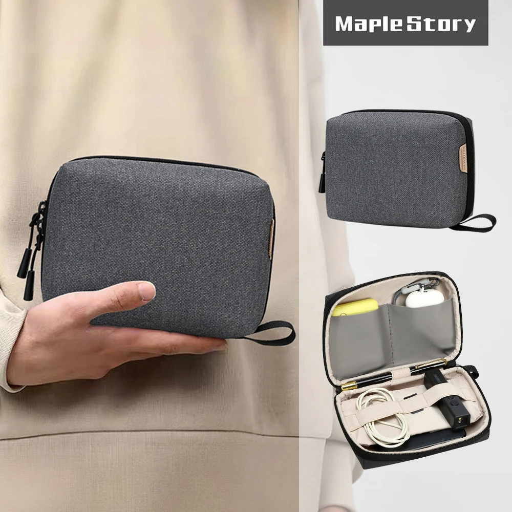 

Travel Cable Bag Portable Digital Storage Pouch Waterproof Electronic Accessories Data Cable Storage Bag Travel Tech Organizer