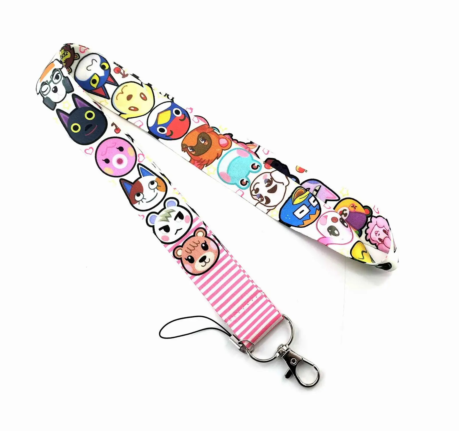 Animal Crossing Cartoon Neck Strap Lanyard keychain Cell Phone Strap ID Badge Holder Rope llaveros Keyring Accessory Gift