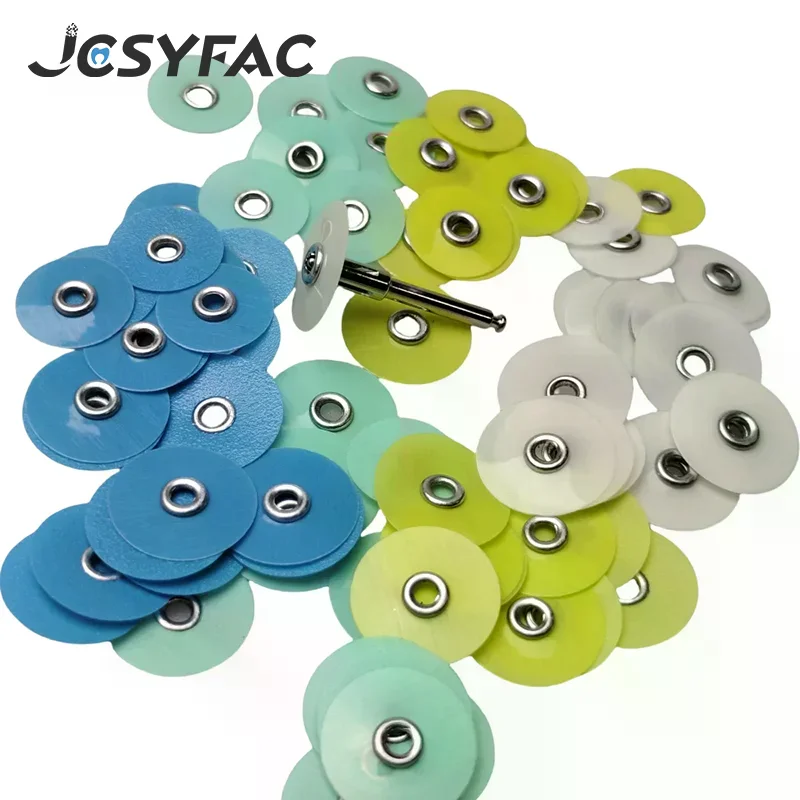 

40/80Pcs Teeth Whitening Dental Polishing Discs Low Speed Mandrel Stripes Set Dental Materials Dental Laboratory Materials