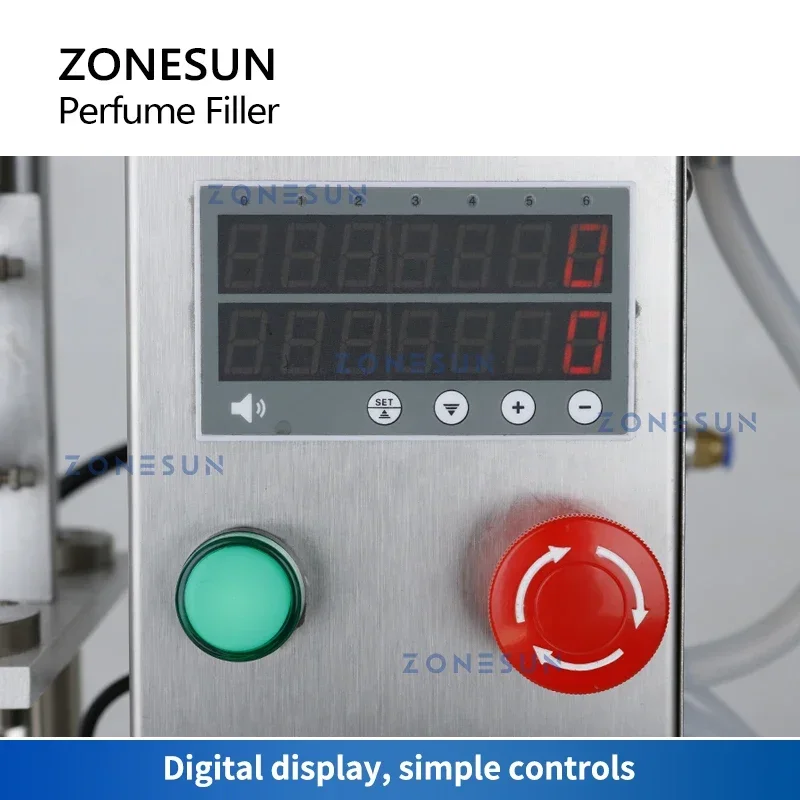 ZONESUN ZS-YTZL500S ماكينة تعبئة العطور الهوائية برأس واحد زجاجة عطر حشو سائل