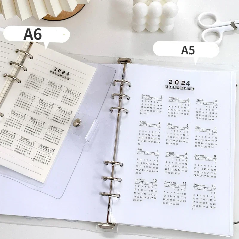 

New Calendar PP Divider A5 A6 Loose Leaf Notebook Planner Index Sheet for Diary Journals Cute Stationery School Supplies