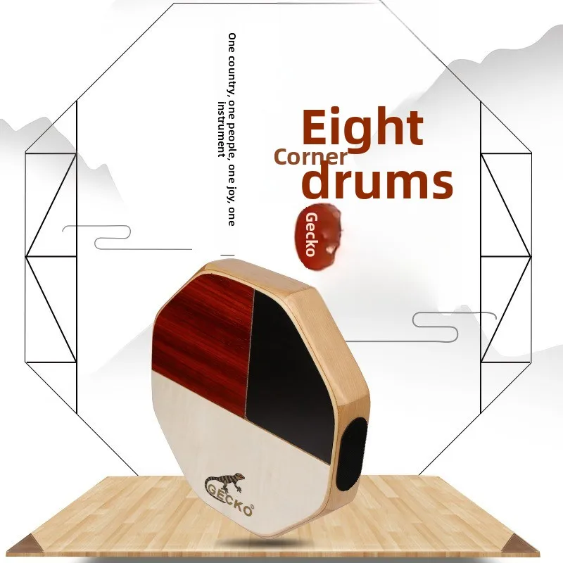 Gecko Box Drum Portable Three-color Tambourine, Bango String Double-sound Carom Drum, Easy To Learn Percussion Instrument