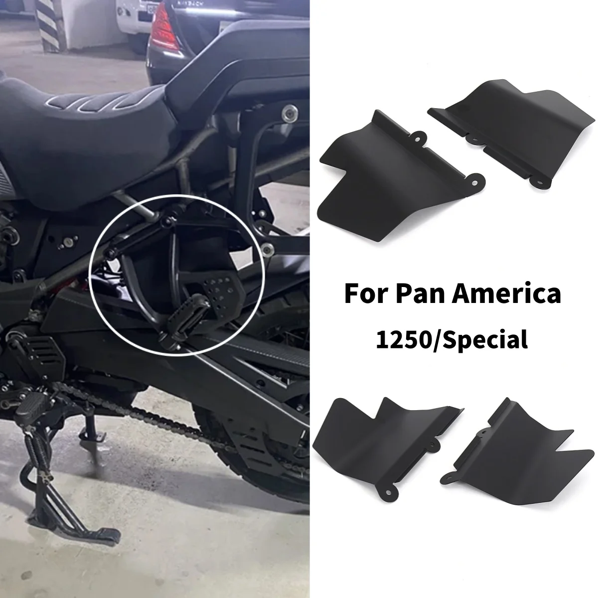

Для Harley Pan America 1250 Special 2021, рама мотоцикла, заполнение боковых панелей, декоративная пластина, подставка для ног пассажира, брызговик