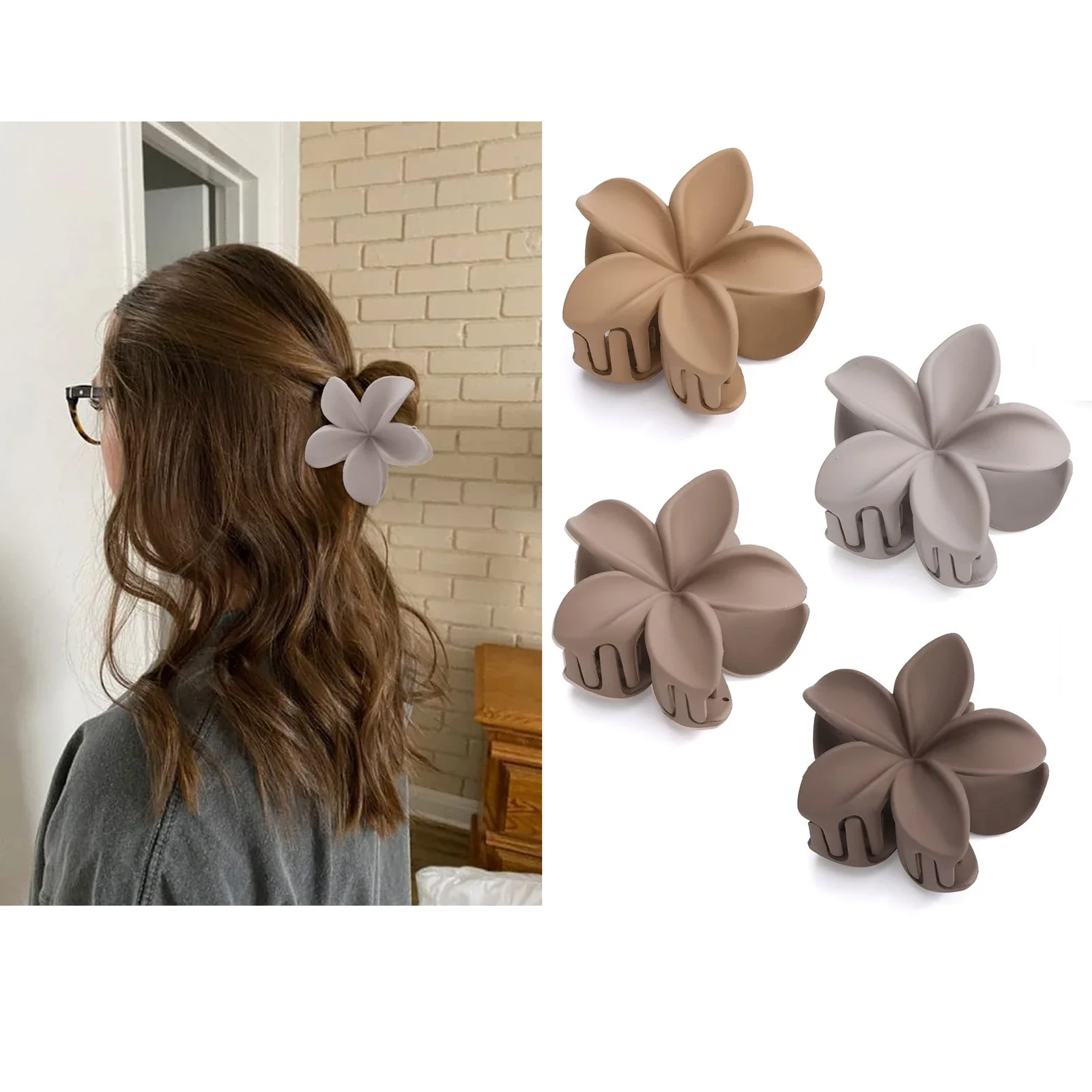 

Flower Hair Claw Clips for Women Girls Kids Claw for Medium Thick Hair Jaw Clips Clamps Nonslip Hair Accessories