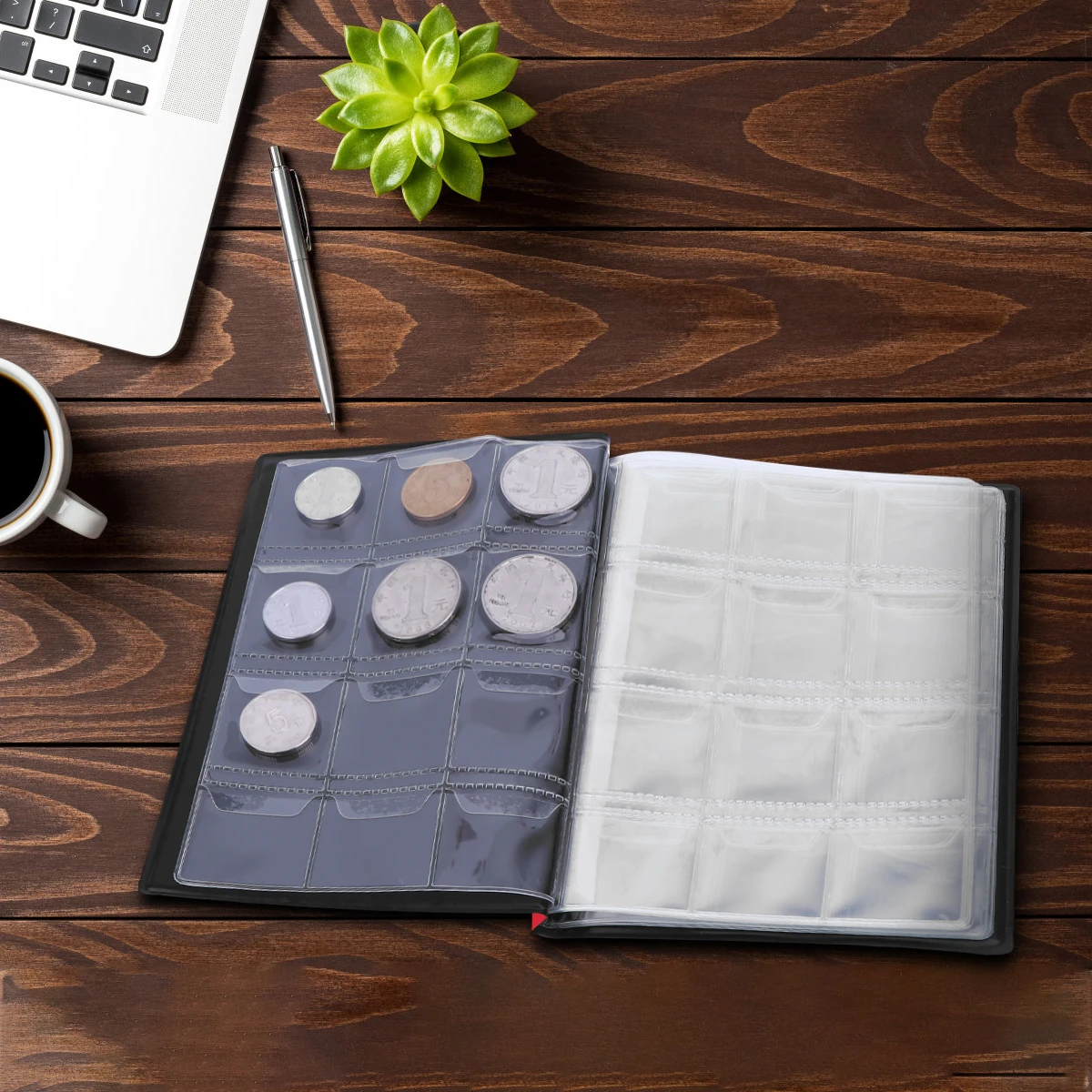 120 شبكة لتخزين العملات المعدنية، ألبوم جمع العملات المعدنية، حامل شفاف، حافظة خفيفة الوزن محمولة لمنظم جمع العملات المعدنية #1