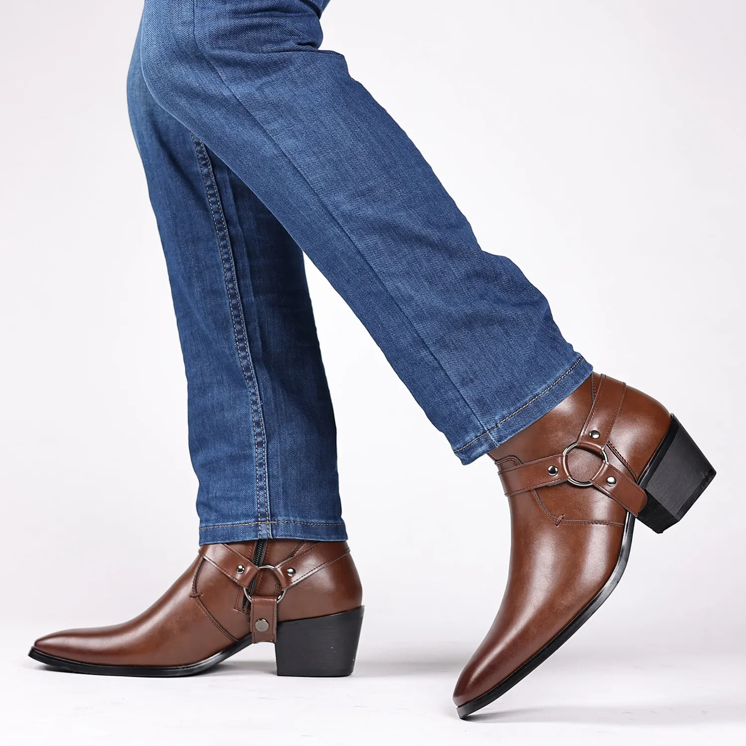 Men's Boots Fashion Designer Chelsea Boots Luxury High Quality Men Cowboy  Boots Black Brown Zip Wedding Office Dress Shoes Male - AliExpress 322