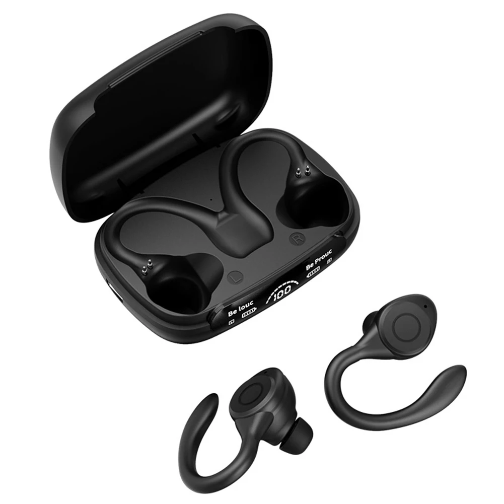 Wireless Headset Waterproof Comfortable Gaming Earphones Bluetooth 5.3 Noise Reduction Stereo Ear Hook Earbuds For Sport Running