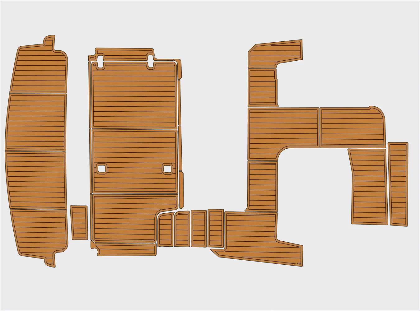 

2000-2002 Silverton 330 Sport Bridge 1/4 дюйма, 6 мм, пена EVA, нескользящий морской коврик из тикового дерева из ПВХ, водный ковер, морской пол