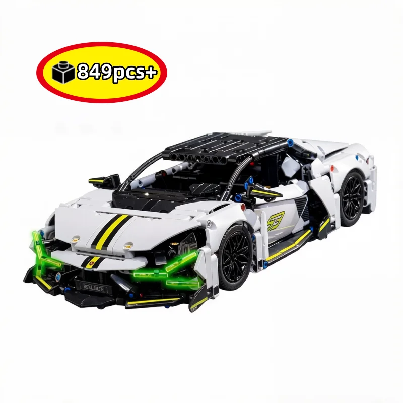 

2026 Technical City 1:14 Speed Car Racing Vehicle Building Blocks DIY Desktop Collection Toys Birthday gifts For Kids 849pcs