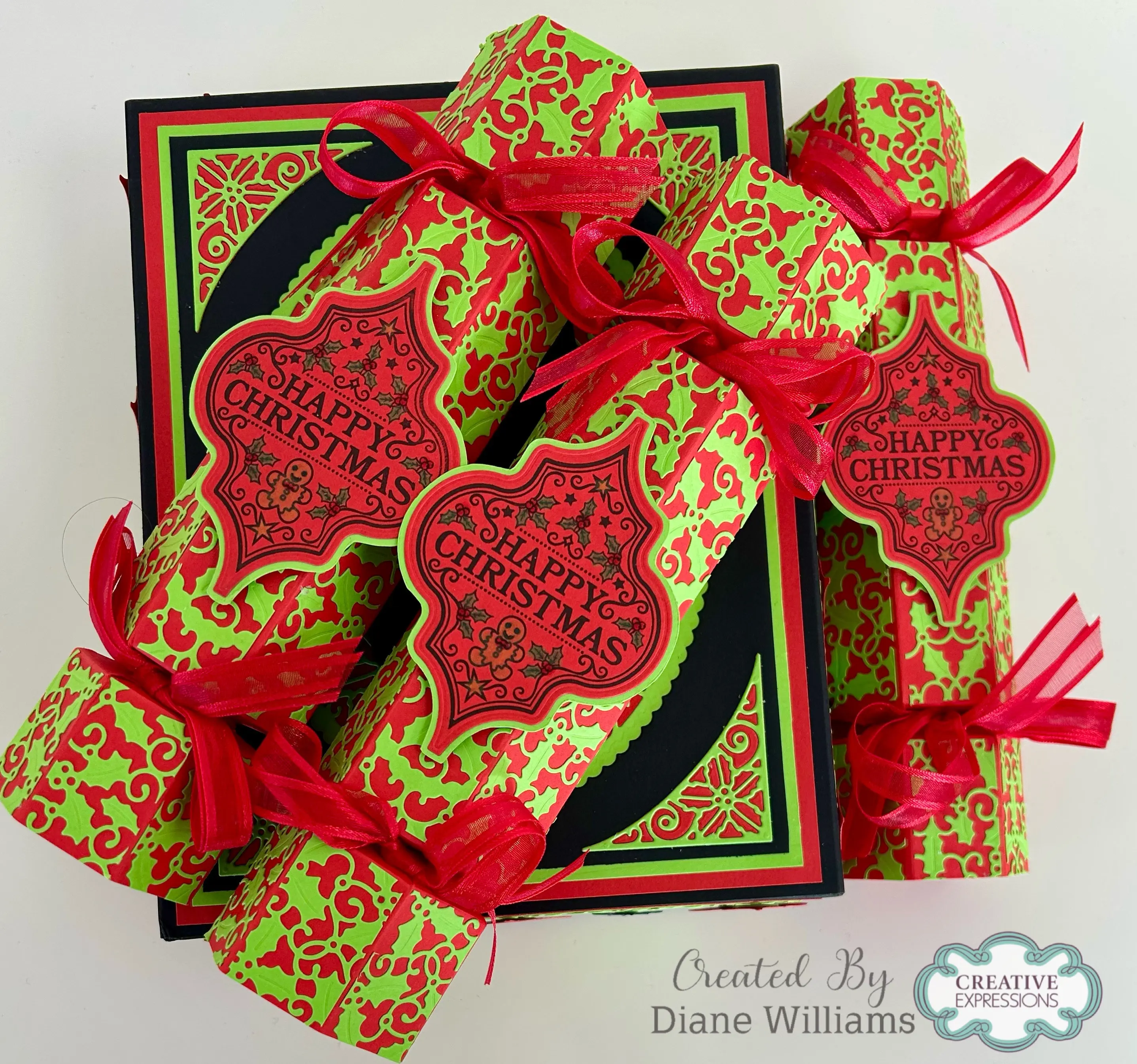2025 New Creative Expressions Die Christmas Holly Snowflake Scallop Edge Pierced Postage Rectangles Die Set DIY Scrapbook Card