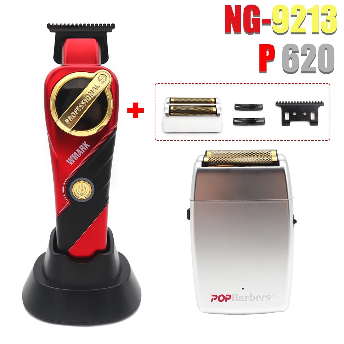 NG-9213 P620 Magnetic Levitation Motor Engraving Shears Barbershop Men's Professional Hair Clipper DLC Blade 9000RPM High Speed