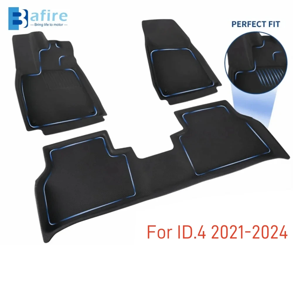 

3D Floor Mats Custom For Volkswagen ID.4 2024 2023 2022 2021 Upgrade Floor Liner All Weather Non-Slip Carpet