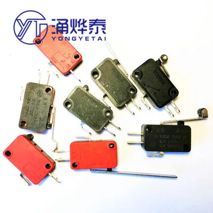 YYT 5PCS 5A250V KW7 & V-15 Series Micro Limit Switch Momentary SPDT with Lever 151-156 Series