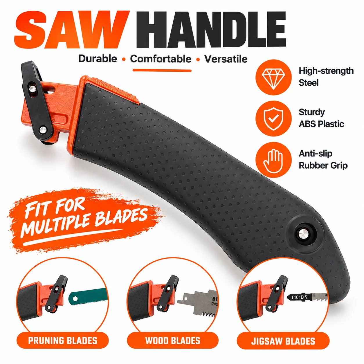 Reciprocating Saw Manual Handle Portable Manual Sabre Saw Handle Anti-Slip Comfort-Grip For Jigsaw Blades Universal Interface