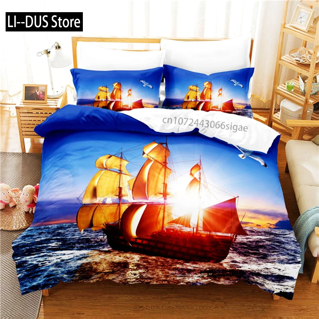 

Seagoing Ship Bedding Set Duvet Cover Set 3d Bedding Digital Printing Queen Size Bedding Set Fashion Design