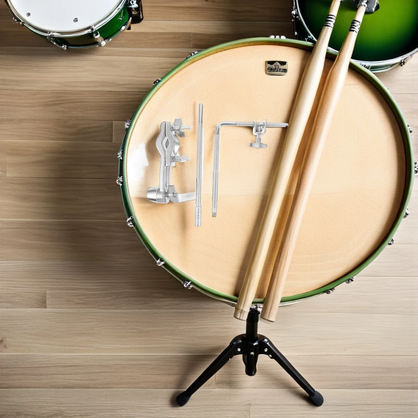 

Cymbal Attachment Arm Replacement Accessories Cowbell Clamp Mount Mounting Bass Drum Bracket Bent Holder