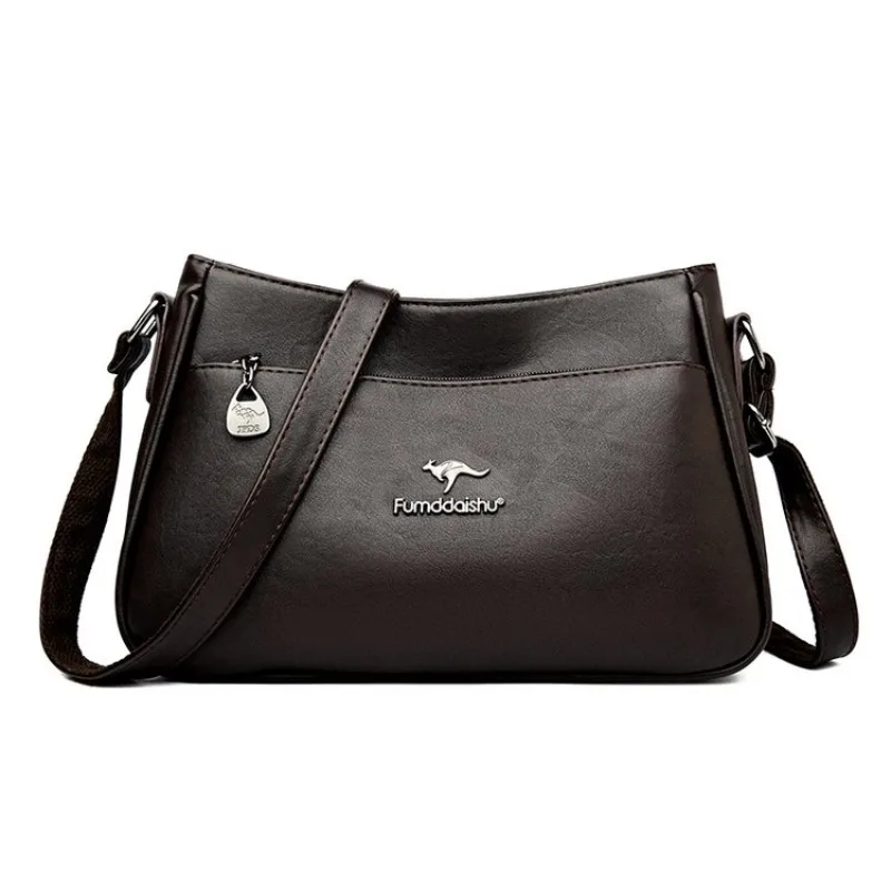 

Minimalist Diaper Bag For Women Trendy Casual Messenger Purse High End Solid Color Leather Shoulder Bag