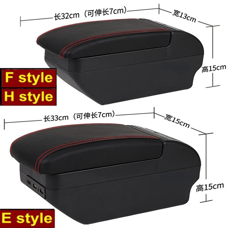 For Opel Corsa D Armrest Box Opel Corsa Universal Car Central Armrest Storage Box cup holder ashtray modification accessories