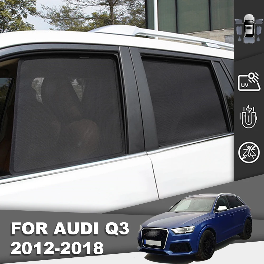 

Magnetic Car Sunshade For Audi Q3 8U (2011-2018) Front Windshield Curtain Cover Rear Side Baby Window Mesh Sun Shade Visor