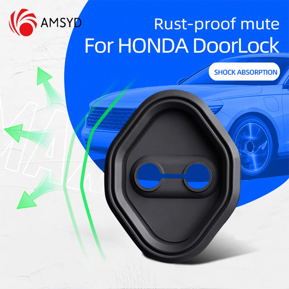 4PCS Silicone Car Door Lock Buckle Protector Cover Honda Mugen Power Typer Civic Accord CRV Auto Styling