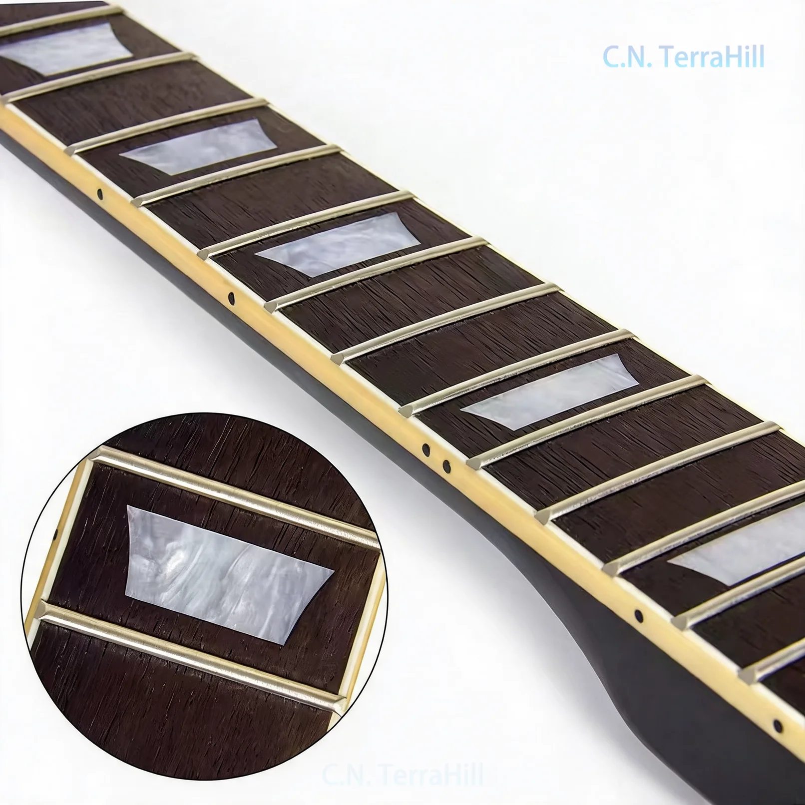 mastil-de-guitarra-electrica-de-arce-con-diapason-de-palisandro-22-trastes-incrustaciones-de-puntos-negros-brillantes-pieza-de-repuesto-para-guitarra