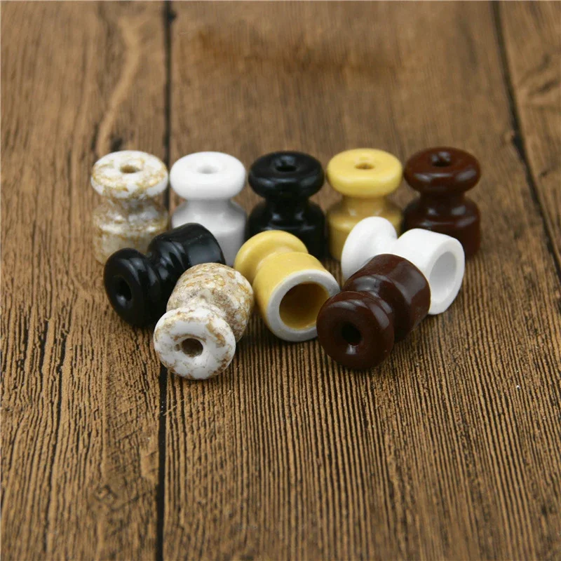 

5 pcs Wall Wiring Terminal Ceramic Insulators 5 Colors High Frequency Electric Porcelain Ceramic Insulator