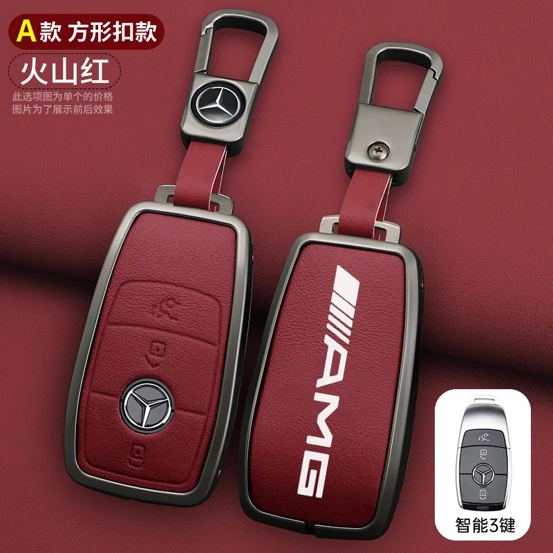 Car Key Case Cover For Mercedes Benz A B C E S Class W204 W205 W212 W213 W176 GLC CLE CLA GLB GLC GLS AMG W177 W222 Keychain