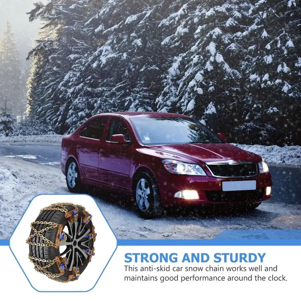 

Winter Vehicle Anti-skid Chain Plus Thick Manganese Emergency Universal Snow Steel Chains Adjustable Mud And Car Ice Chain K5T1