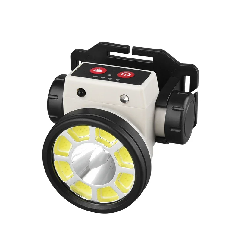 LED Fishing Headlamp Rechargeable Lamp High Power LED Flashlights Lanterna Supports Both High and Low Beam With Sensing Function