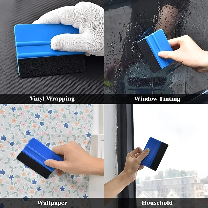 10pcs/set Car Wrapping Tools Kit Vinyl Scraper Cutter Film Squeegee Vinyl Spatulas Plastic Wrap Tools Window Tinting Tools