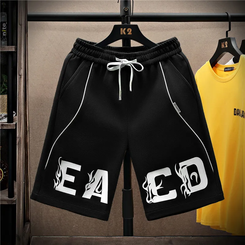 2026 Summer Men's Shorts Men Casual Jogging Sport Short Pants fashion letter pattern Drawstring Loose Dry Gym Sports Shorts male