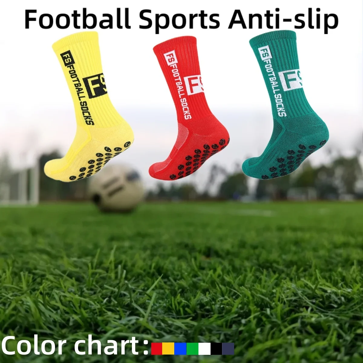 

Anti-slip Football Socks Non-slip Soccer Basketball Tennis Sport Grip Cycling Riding Medias Antideslizante Futbol