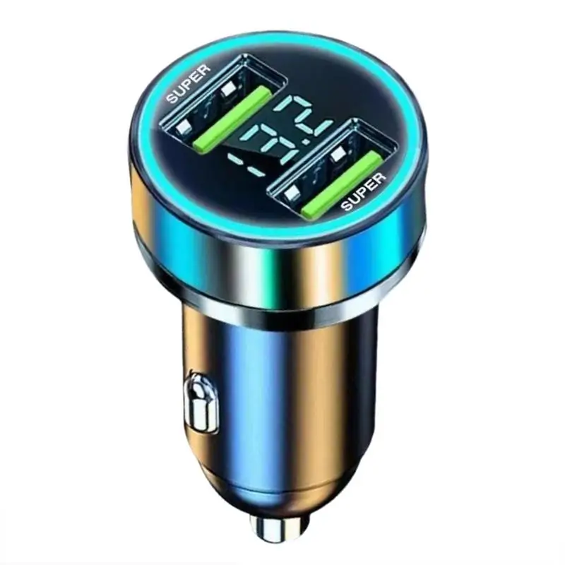 Car Charger Adapter Two-Port Automobile Charger 240W USB Car Charger Adapter PD QC 3.0 USB Car Phone Charger for Headphone