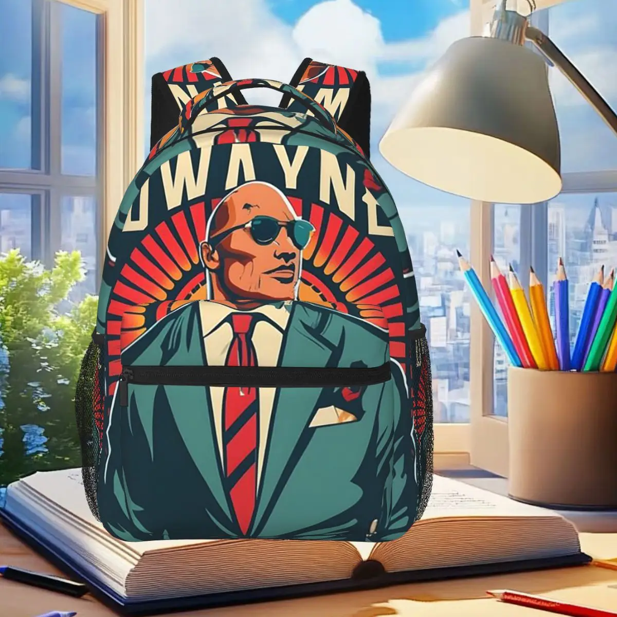 

Dwayne Johnson Rock Backpack Student Boys Girls BookBag Children School Bag Computer Shoulder Bags for Men Women
