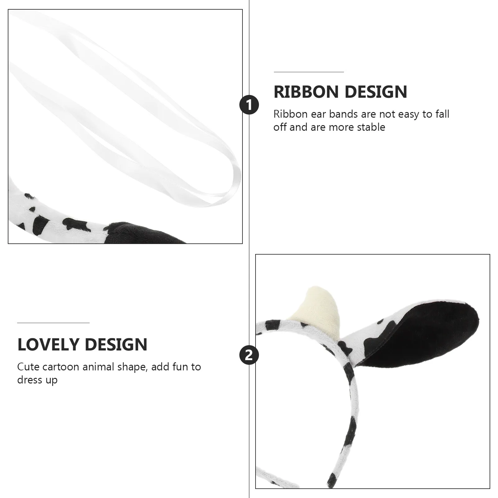 

Комплект костюма коровы: повязка на голову и хвост для ролевых игр, вечеринок, карнавалов, выступлений. Привлекательный аксессуар для наряда.