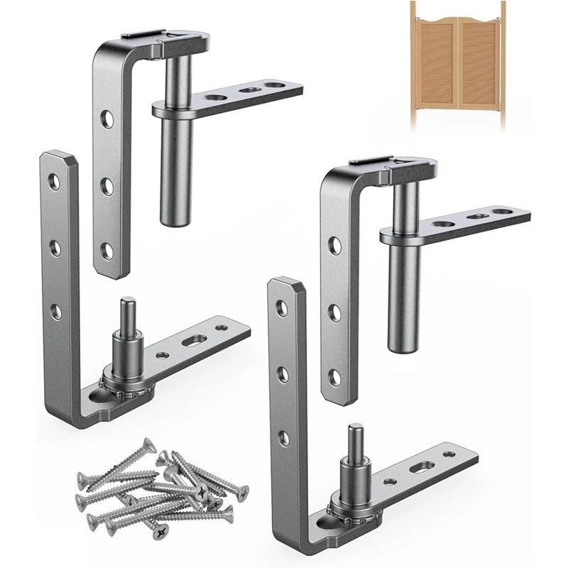 2Pack Cafe Door Hinges,304 Stainless Steel Swinging Door Hardware Saloon Door Hinges,Self Closing,For Swinging Door Durable M