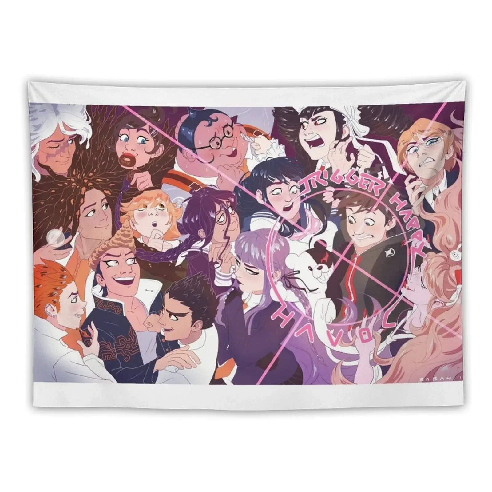 

Dangan Ronpa Trigger Happy Havoc Tapestry Wall Mural Decoration For Bedroom Tapestry