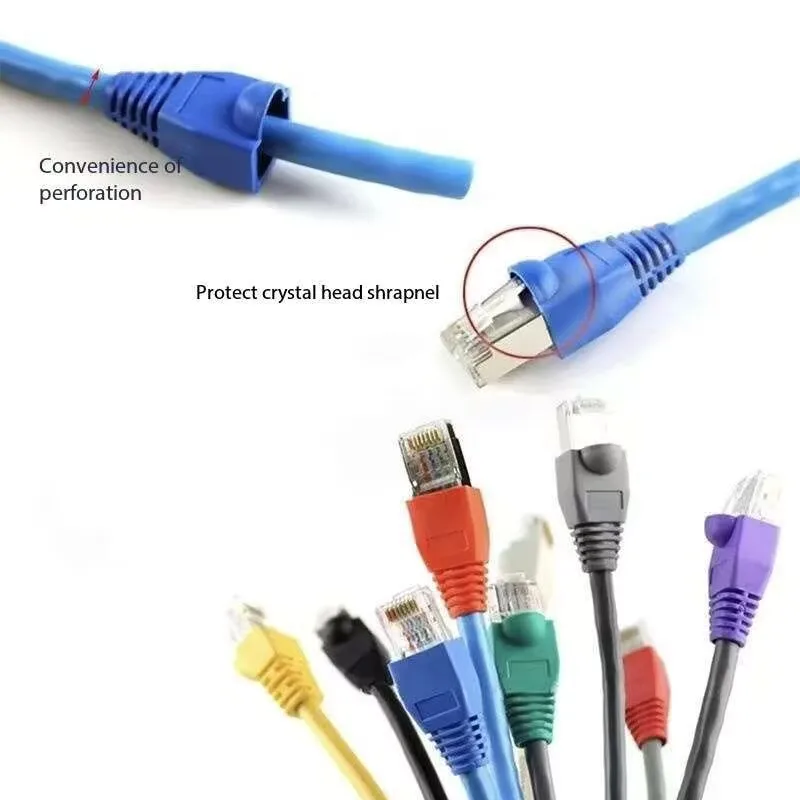 Mixed Color CAT5E CAT6 RJ45 Ethernet Network Cable Strain Relief Boots Cable Connector Plug Cover