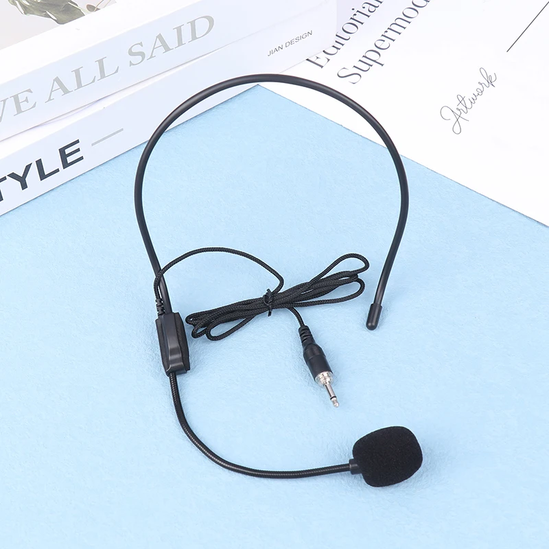 

Portable Screw Thread Head-mounted Headset Microphone Wired 3.5mm Plug Speech Headset Mic For Teaching Meeting Bee Ear Mic