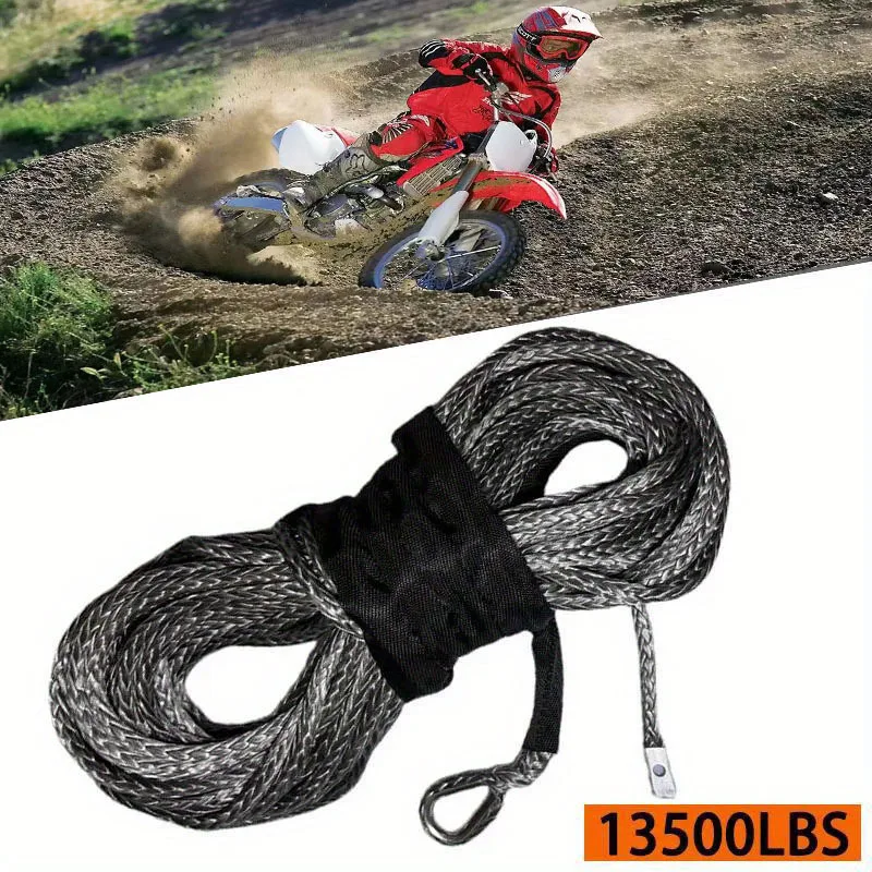 26m x 7.5mm 13500lbs samochód akcesoria zewnętrzne ciężarówka łódź awaryjna wymiana syntetyczna lina wyciągarki 12 pasm kabel ciągowyMoto ATV