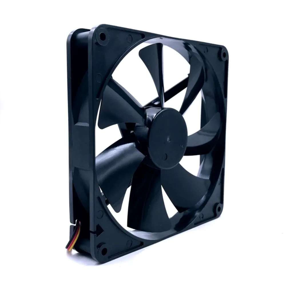 140mm fan replace A14025-10CB-3BN-F1 DC 12V 0.14A 3-Wire 3-Pin 140x140x25mm Server 1000RPM